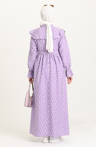 Dark Violet Hijab Dress 21Y8309-04