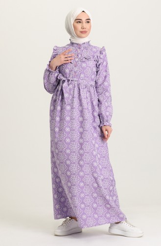 Dark Violet Hijab Dress 21Y8318-05