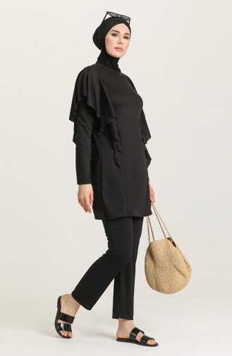 Black Swimsuit Hijab 02125-01