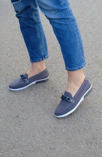 Gray Women`s Flats 30010OR-01zn30010or-01-16