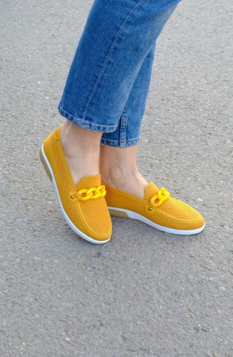 Yellow Women`s Flats 30010OR-01zn30010or-01-17