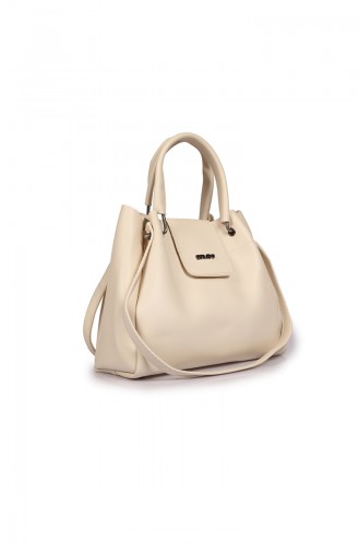 Beige Schultertasche 04-08