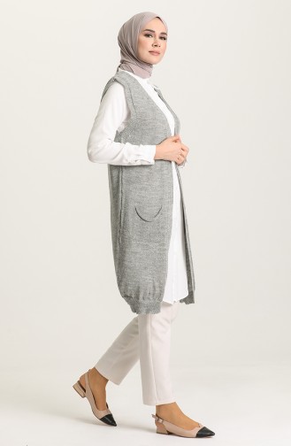 Gilet Sans Manches Gris 0624-02