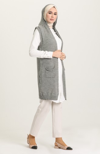 Grau Strickjacke 0626-03