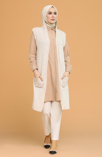 Beige Gilet 0626-09