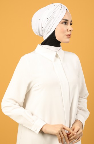 Pearl Cross Bonnet 0032-03 White 0032-03