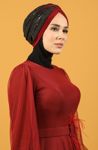 Claret red Ready to wear Turban 0045-02