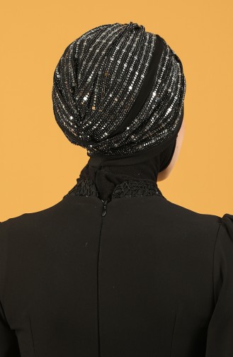 Black Ready to Wear Turban 0045-05