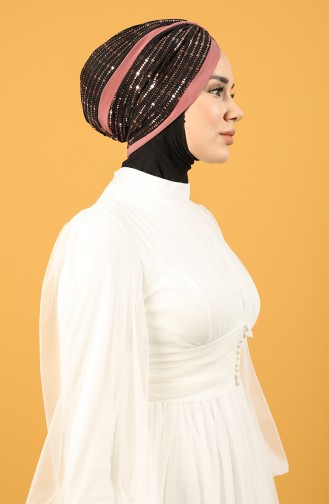 Schwarz Praktischer Turban 0045-10