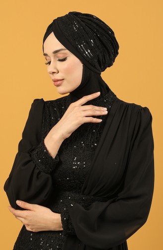 Black Ready to Wear Turban 0045-13