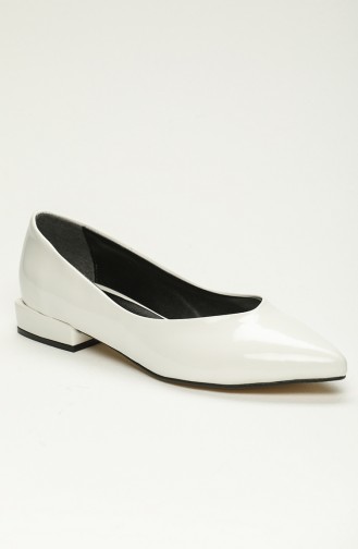 Ballerine Pour Femme Blanc 3-2-02