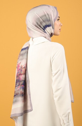 Karaca Desenli Soft Şal 90791-12 Lila Fuşya