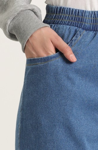 Beli lastikli Kot Pantolon 3500-01 Kot Mavi