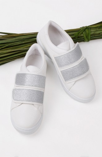 White Sport Shoes 0304-02