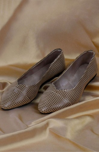 Brown Woman Flat Shoe 0186-02