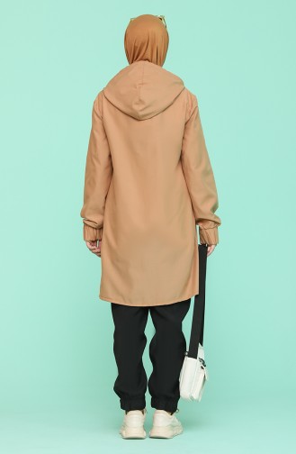 Kapüşonlu Tunik Pantolon İkili Takım 0205-05 Karamel Siyah