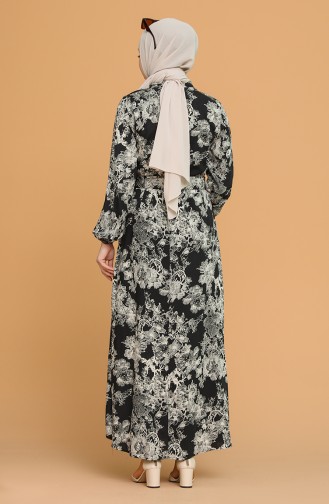 Black Hijab Dress 2156-04
