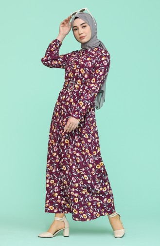 Purple Hijab Dress 2157-02