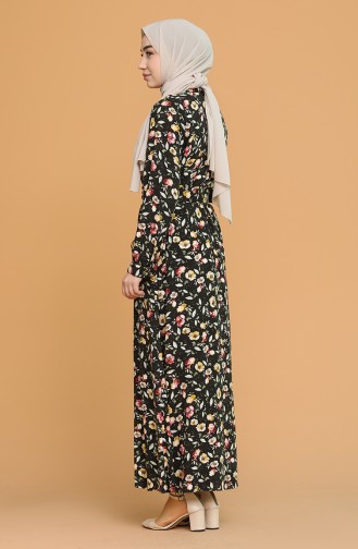Schwarz Hijab Kleider 2157-03
