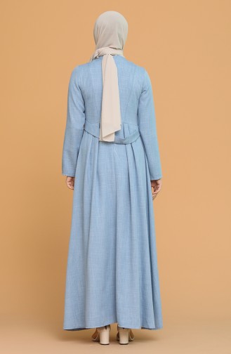 Blue Hijab Dress 3272-02