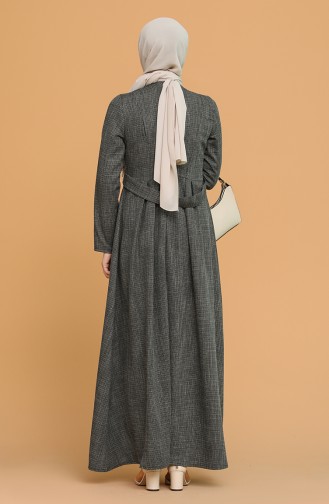 Schwarz Hijab Kleider 3272-03