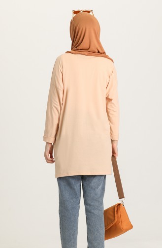 Baskılı Tunik 2320-04 Sütlü kahve