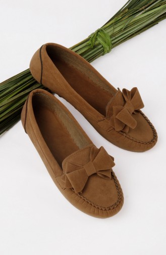 Tan Women`s Flats 0104-24