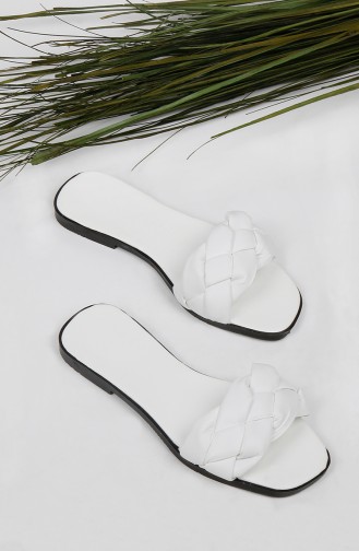 Claquettes d`été Blanc 010-02