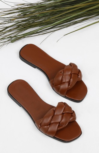 Tobacco Brown Summer slippers 010-09