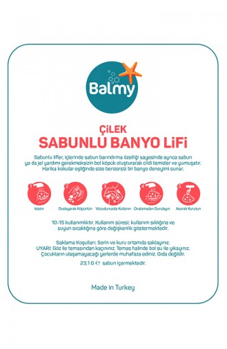 Çilekli Sabunlu Banyo Lifi 04827