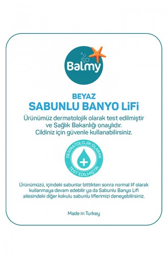 Beyaz Sabunlu Banyo Lifi 04834