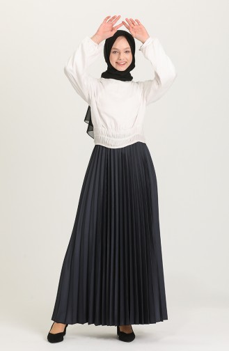 Navy Blue Skirt 2453-02