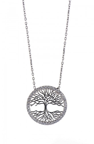 Silver Gray Necklace 024G