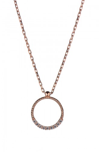 Kadın Gümüş Zirkon Taşlı Rose Minimal Model Kolye Hyl0012 1 Hyl0012 1 Rose