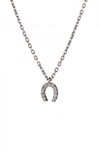Silver Gray Necklace 004