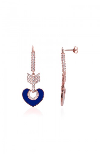 Boucle D`oreille Bleu 0290T-2