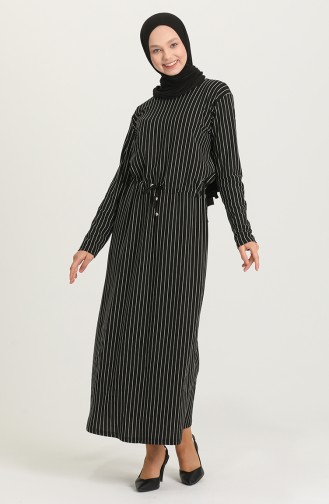 Schwarz Hijab Kleider 0400-01