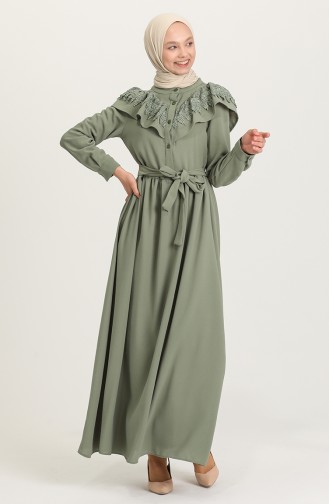 Sea Green Hijab Dress 5052-04