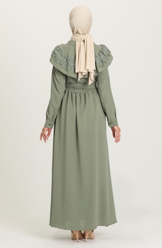 Robe Hijab Vert eau 5052-04