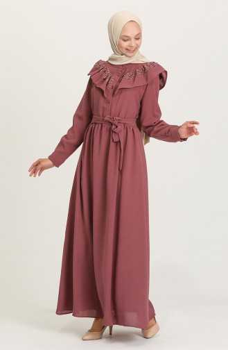 Robe Hijab Rose Pâle 5052A-02