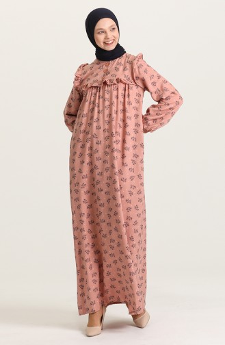 Robe Hijab Rose Pâle 21Y8337-03