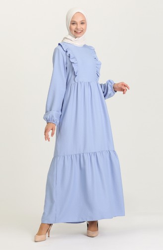 Blue Hijab Dress 21Y8356-08