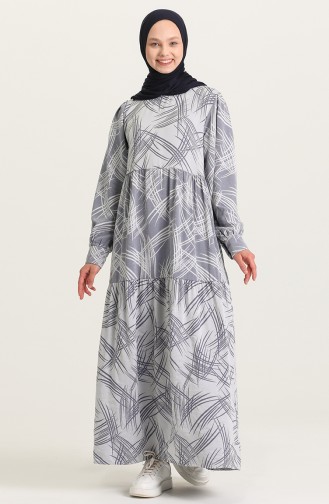 Grau Hijab Kleider 21Y8381A-01