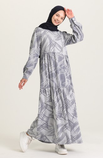 Robe Hijab Gris 21Y8381A-01