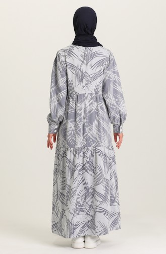 Gray Hijab Dress 21Y8381A-01