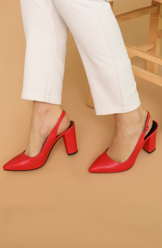 أحذية الكعب العالي أحمر 018-05