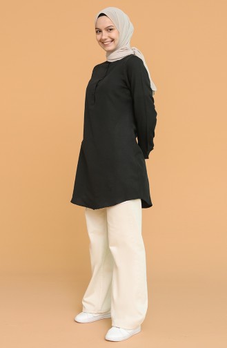 Mandarin Collar Tunic 2538-01 Black 2538-01