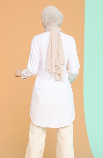 Mandarin Collar Tunic 2538-03 white 2538-03