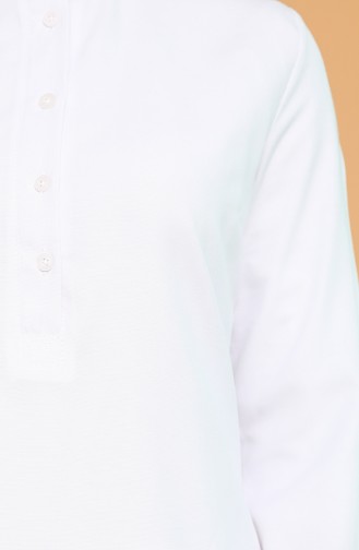 Mandarin Collar Tunic 2538-03 white 2538-03