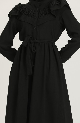 Black Hijab Dress 5052-01